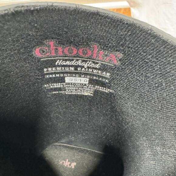 Chooka Boot Women 10 Black Buckle Mid Height Waterproof Rain Boot Outdoor Active - Picture 4 of 6